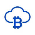 Mining bitcoin icon - vector